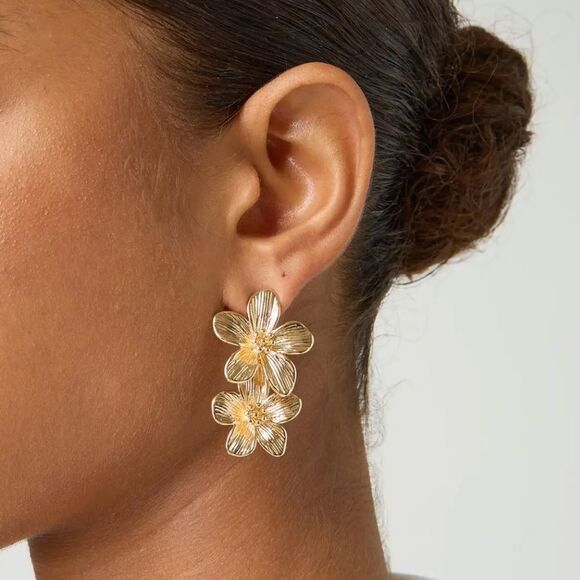 Bohemian flower earrings A1085 - Picture 1 of 5